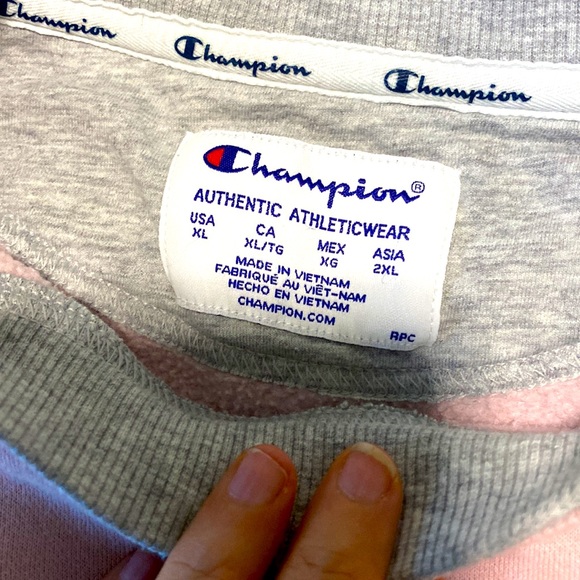 Authentic Champion Cinch waist Cropped Sweatshirt/ XL - Picture 2 of 6
